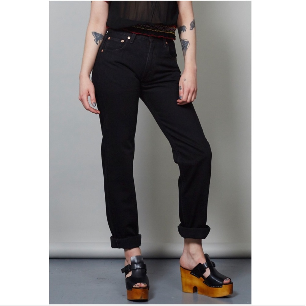 Vtg Levi’s 501 xx Black bf Jeans Denim 10